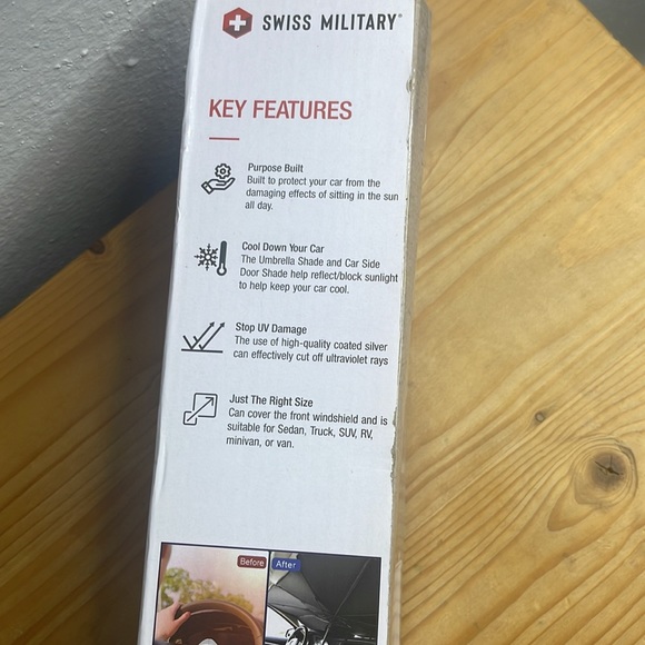 Swiss Military Window Pop Up Umbrella Shade & Side Door Shade Set - Picture 2 of 5